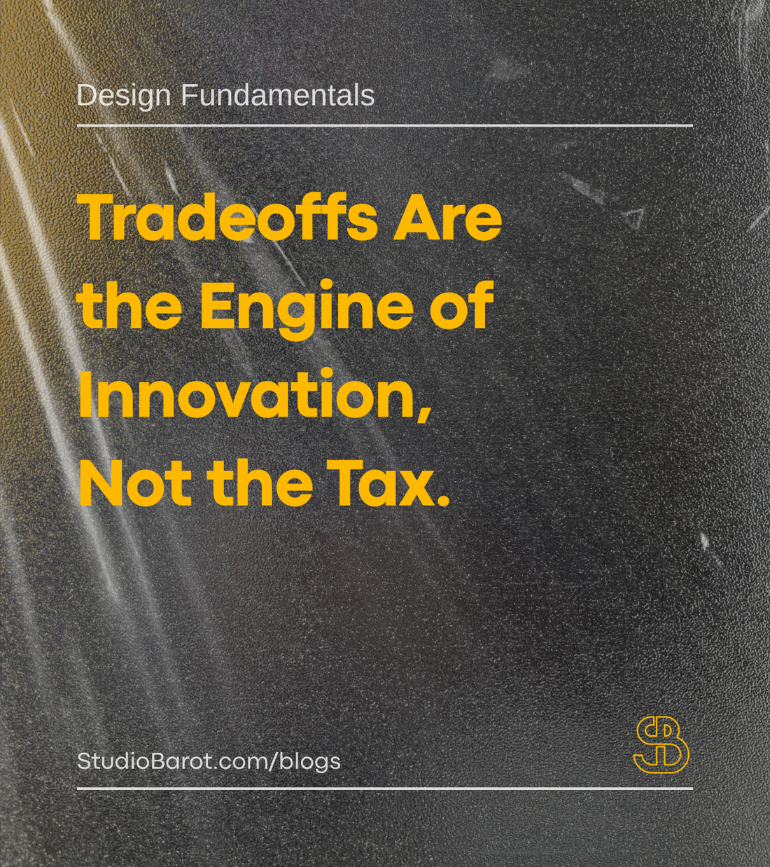 Tradeoffs Are the Engine of Innovation, Not the Tax